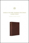 ESV Single Column Journaling Bible - Large Print Bonded Leather Mocha 